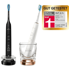 Philips HX9914/57 Brosse à dents électrique Sonicare DiamondClean 9000 - Pack de 2 - Noir et Blanc