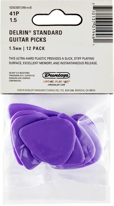 DUNLOP Player's Pack de 12 médiators 1,50 mm