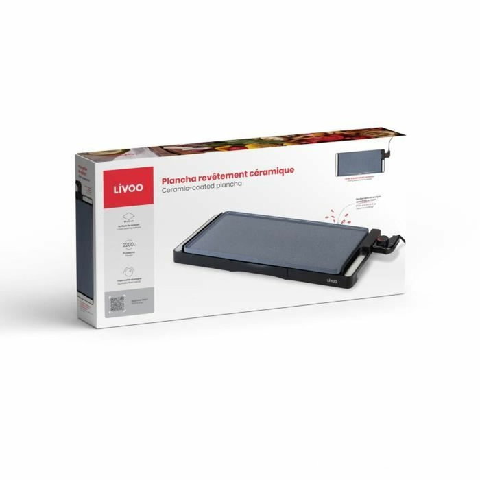 Livoo DOC320 Plancha revêtement céramique 2200W Livoo DOC320 Plancha revêtement céramique 2200W
