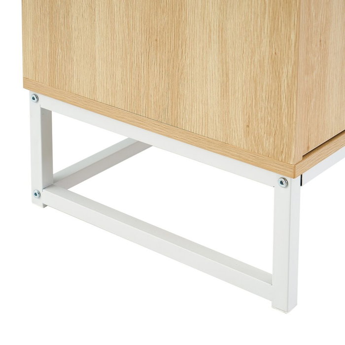 BigBuy Home Meuble de télévision Blanc Naturel 120 x 39 x 52,5 cm