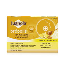 Juanola Gommes Propolis Miel Citron - 24 unités
