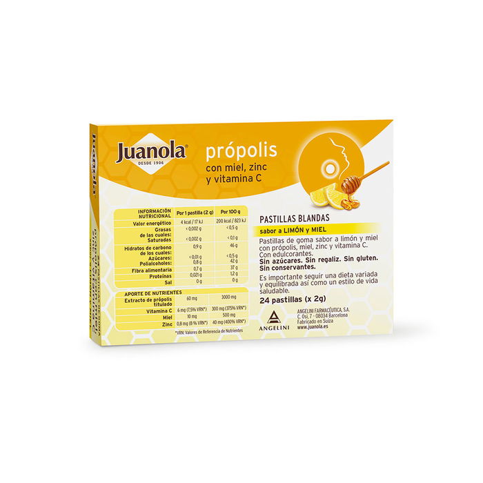 Juanola Gommes Propolis Miel Citron - 24 unités