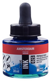 Amsterdam Peinture Acrylique Bleu Ftalo 570, 30 ml