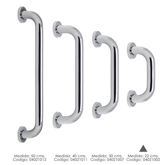 MAURER Barre d'appui chromé brillant 32 mm x 22 cm MAURER Barre d'appui chromé brillant 32 mm x 22 cm