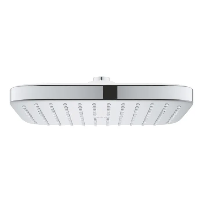 GROHE - Douchette de salle de bain carrée 250mm Vitalio Comfort 250 Cube - Jet uniforme et anti-calcaire SpeedClean - Pour chauffe-eau instantané GROHE - Douchette de salle de bain carrée 250mm Vitalio Comfort 250 Cube - Jet uniforme et anti-calcaire SpeedClean - Pour chauffe-eau instantané
