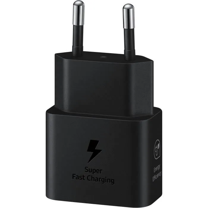 Samsung Adaptateur secteur 25W USB-C Noir (sans câble) Samsung Adaptateur secteur 25W USB-C Noir (sans câble)