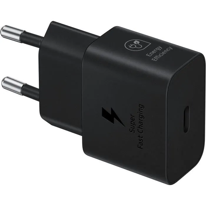 Samsung Adaptateur secteur 25W USB-C Noir (sans câble) Samsung Adaptateur secteur 25W USB-C Noir (sans câble)