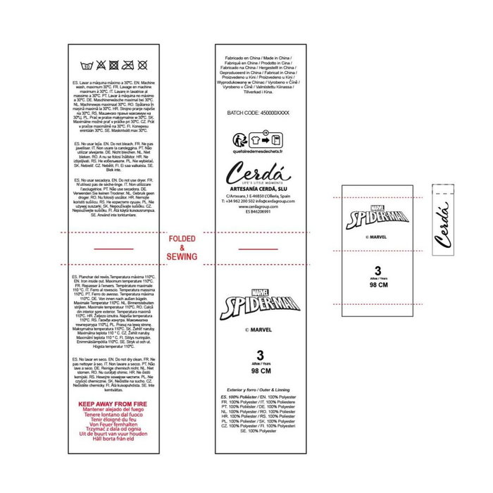 Peignoir pour Enfants Spider-Man 10 ans