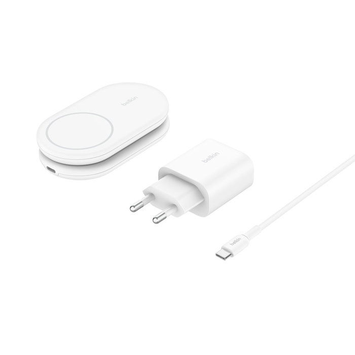 Belkin Base de charge sans fil 2 en 1 WIZ028VFWH Blanche