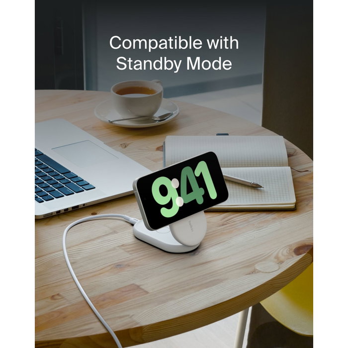 Belkin Base de charge sans fil 2 en 1 WIZ028VFWH Blanche