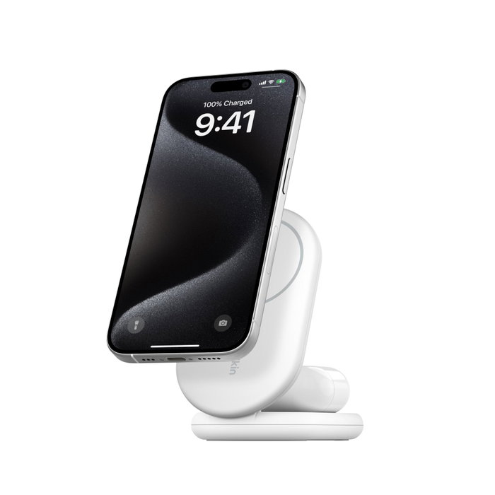 Belkin Base de charge sans fil 2 en 1 WIZ028VFWH Blanche