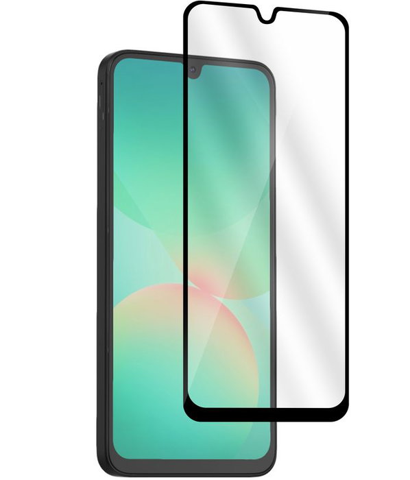 eSTUFF Titan Shield Protecteur d'écran en verre trempé 9H Full Cover compatible coques pour Samsung Galaxy A26 5G avec kit de nettoyage eSTUFF Titan Shield Protecteur d'écran en verre trempé 9H Full Cover compatible coques pour Samsung Galaxy A26 5G avec kit de nettoyage
