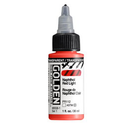 Golden High Flow Couleurs Acryliques Transparent Rouge Naphtol Clair 30 ml