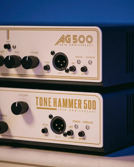 Aguilar Cabezal Bajo AG 500 V2 - 30 Aniversario - Sonorité Hi-Fi Dynamique Finition Or et Nacre