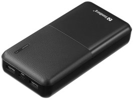 Sandberg Saver Powerbank 20000 mAh - Charge rapide USB-C et USB-A, batterie portable de grande capacité