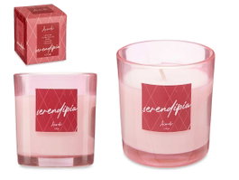 Acorde Bougie Verre 120g Grenade Rose 7x8x7cm (Set de 12)