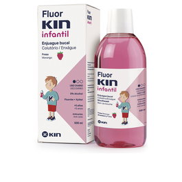 Kin FLUORKIN Bain de bouche anti-carie Enfant Fraise 500 ml