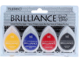 Tsukineko Set de 4 tampons d'encre BRILLANCE effet nacré