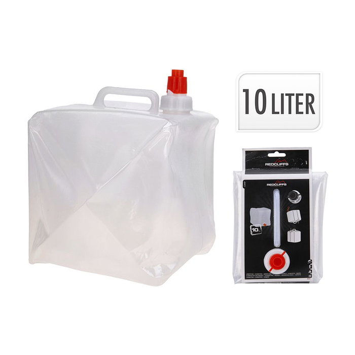 Redcliffs Réservoir d'eau pliable camping 10 L Polipropilène Transparent 19 x 20 x 25 cm