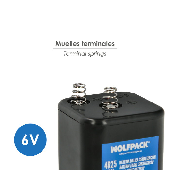WOLFPACK LINEA PROFESIONAL Batterie pour balise de signalisation 6V