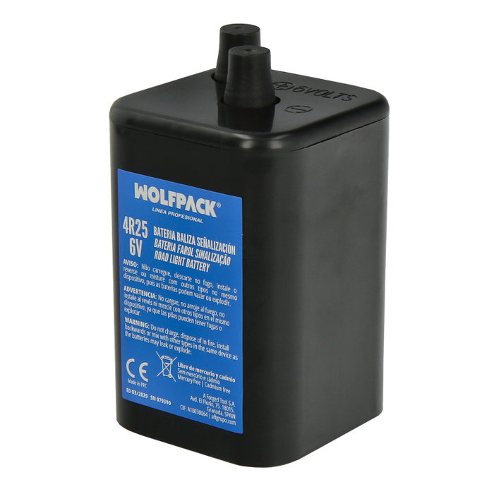 WOLFPACK LINEA PROFESIONAL Batterie pour balise de signalisation 6V