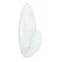 3M Crochet pour salle de bain, blanc, taille moyenne, 35 x 86 x 29 mm, 2 pièces + 3 bandes, charge max 1,3 kg