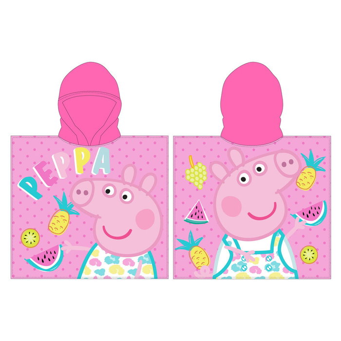 ASTLEY BAKER DAVIES Poncho de bain Peppa Pig en microfibre - 55 x 110 cm - 240 g/m² - 100% polyester ASTLEY BAKER DAVIES Poncho de bain Peppa Pig en microfibre - 55 x 110 cm - 240 g/m² - 100% polyester