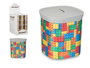 PINCELLO HUCHA PLASTICO CUADRADA SURT 2 PUZZLE Gris