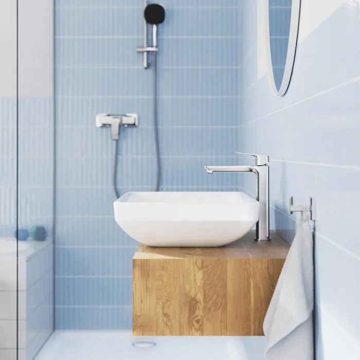 Grohe DICE - Mitigeur de douche mural chromé, technologie SilkMove, débit 5 l/min à 3 bars, installation QuickMount