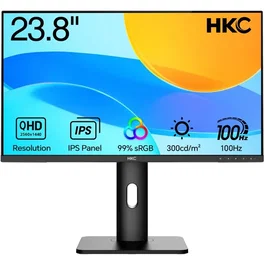 HKC B2422F Écran PC 24 pouces QHD IPS USB-C 65 W Ajustable en hauteur