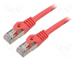 LANBERG Cordon de raccordement Cat 6 F/UTP rouge 0,25m RJ45