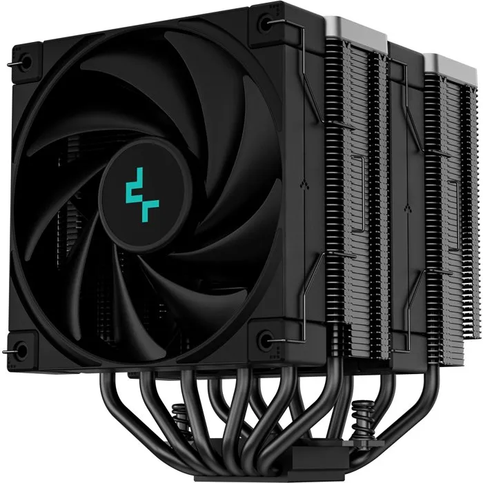 Deepcool AK620 Zero Dark R-AK620-BKNNMT-G-1 Ventirad CPU Noir 2 Ventilateurs PWM 120mm 6 Caloducs Refroidissement TDP 260W
