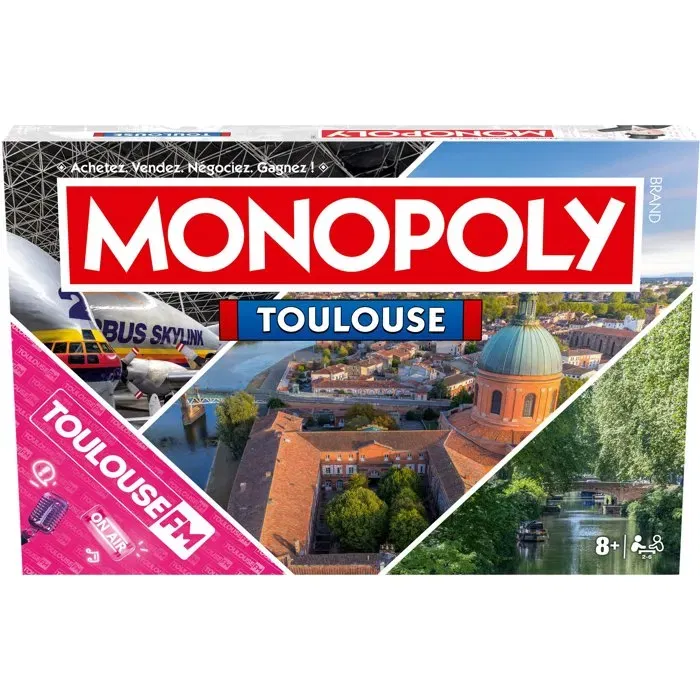 Winning Moves MONOPOLY Toulouse - Édition spéciale - Jeu de société familial - De 2 à 6 joueurs - À partir de 8 ans