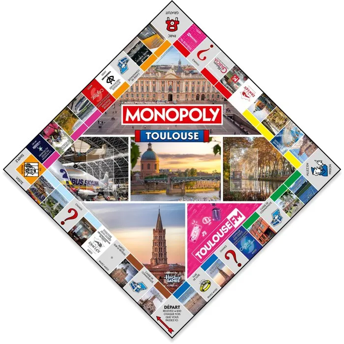Winning Moves MONOPOLY Toulouse - Édition spéciale - Jeu de société familial - De 2 à 6 joueurs - À partir de 8 ans
