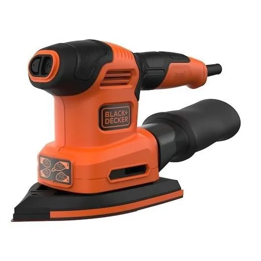 Black+Decker Multiponceuse Filaire 200W BEW200K-QS - Auto-Agrippant Accessoires - Vitesse Automatique
