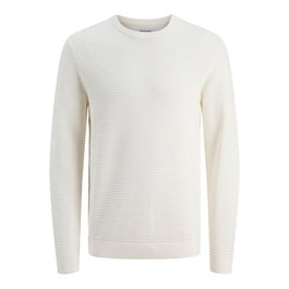 Sweat sans capuche homme Jack & Jones Jjotto Knit Crew Neck Blanc M
