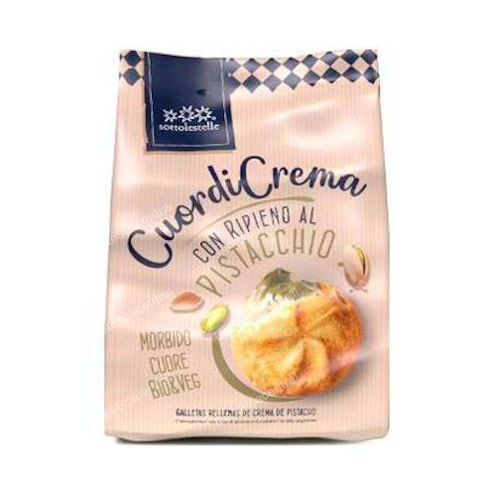 SOTTOLESTELLE - Biscuit fourré crème pistache 200 g - Biologique SOTTOLESTELLE - Biscuit fourré crème pistache 200 g - Biologique