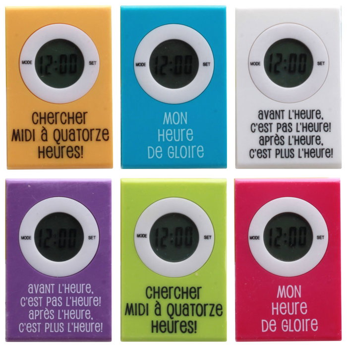 Fun Connection Lot de Pinces et Horloges Aimantées Assorties