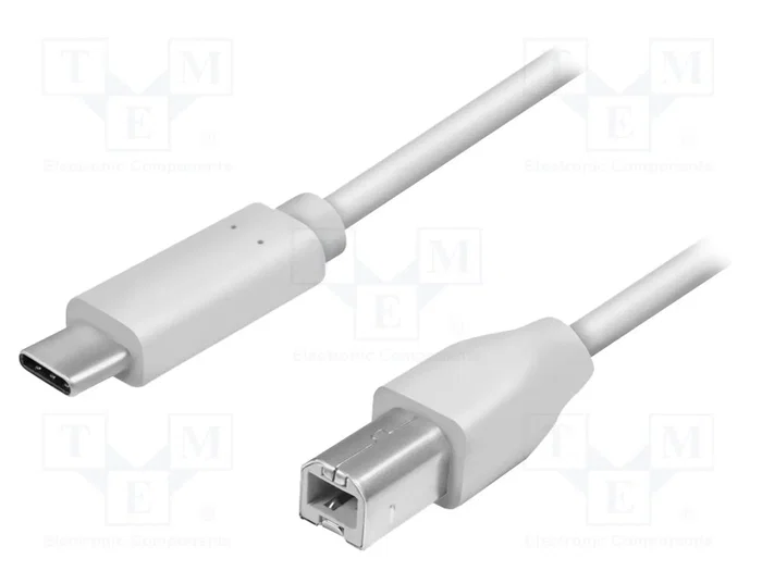 LOGILINK Câble USB 2.0 USB B vers USB C 1m gris CU0160 LOGILINK Câble USB 2.0 USB B vers USB C 1m gris CU0160