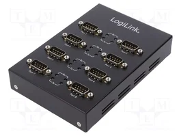 LOGILINK Convertisseur USB 2.0 vers 8 prises D-Sub 9pin, socle USB B AU0033