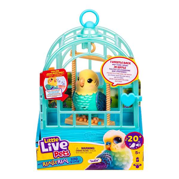 Moose Little Live Pets Oiseau Parlant - Peluche interactive à bec mobile et pelage doux - Modèles assortis