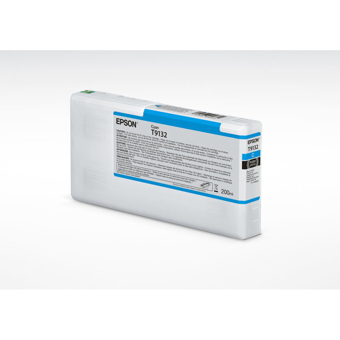 Epson T9132 Cartouche d'encre Cyan 200 ml C13T913200 Epson T9132 Cartouche d'encre Cyan 200 ml C13T913200