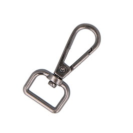 Innspiro Mosquetón avec anneau rectangulaire en zamak argent vieilli 17 mm, lot de 5