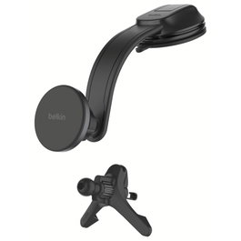 Belkin Support de voiture magnétique BoostCharge 15W Qi2 - Grille d'aération ou Tableau de bord - Noir