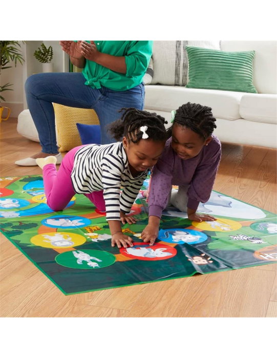 Hasbro Twister Junior - Version Multilingue, Jeu de Société Évolutif pour Enfants dès 3 Ans, Tapette Double Face, 2 à 4 Joueurs