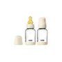 Bibs Lot de 2 Biberons en Verre 120 ml Ivory avec Tétine en Caoutchouc Naturel