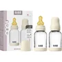 Bibs Lot de 2 Biberons en Verre 120 ml Ivory avec Tétine en Caoutchouc Naturel