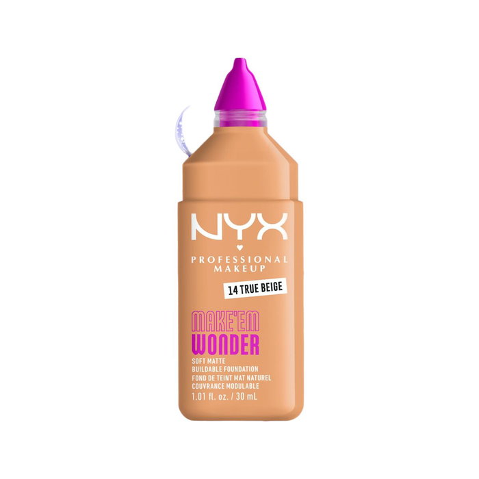 Nyx Professional Make Up Fond de teint MAKE'EM WONDER n° 14 - Beige véritable 30 ml Nyx Professional Make Up Fond de teint MAKE'EM WONDER n° 14 - Beige véritable 30 ml