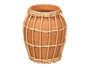 Giftdecor Jarron Indalo en Argile et Osier Marron Naturel 21x24 cm (Set de 4)
