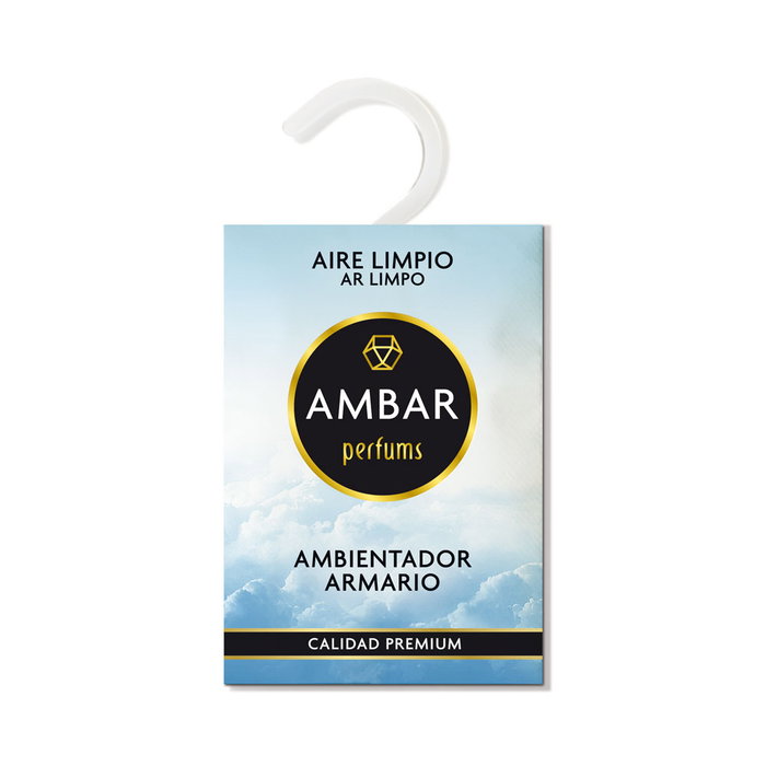 Ambar - Ambientateur de placard parfumé Air Pur, Aromatisation premium, parfum Jasmin, Orchidée et Muguet, notes de Patchouli, Sandalwood et Benjoin, sans alcool, dure +45 jours Ambar - Ambientateur de placard parfumé Air Pur, Aromatisation premium, parfum Jasmin, Orchidée et Muguet, notes de Patchouli, Sandalwood et Benjoin, sans alcool, dure +45 jours